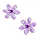 24 fleurs déco de table Vichy lilas