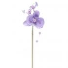 4 orchidées et perles lilas sur pique 25 cm 