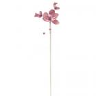 4 orchidées et perles rose sur pique 25 cm déco mariage