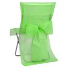 Housses de Chaise Mariage Vert Anis avec Noeud (Lot de 8)