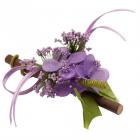 6 fleurs des champs lilas sur bois Décoration mariage