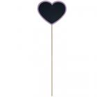 6 coeurs marque-places lilas ardoise sur pique