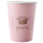 Gobelets en carton Princesse rose pastel