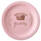 Assiettes en carton Princesse rose pastel