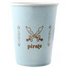 Gobelets en carton Pirate bleu ciel (x 6)