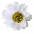 2 fleurs en papier de soie blanc et or