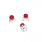 Accessoire cheveux bijou mariage 3 spirales perle rouge