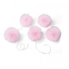 Guirlande de 5 pompons en tulle rose