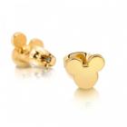 Boucles d'oreilles plaqué-or Mickey Mouse