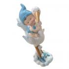 Petite Figurine Sujet Bapteme Bébé Fille avec Tétine x1