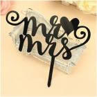 Décor à gâteau silhouette Mr loves Mrs figurine mariage