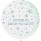 Ballon géant blanc "Joyeux anniversaire"