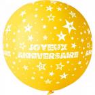Ballon géant jaune "Joyeux anniversaire"