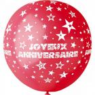 Ballon géant rouge "Joyeux anniversaire"