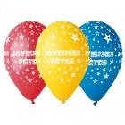 10 ballons gonflables "Joyeuses fêtes"