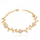 Bracelet bijoux mariage cristal clair métal doré