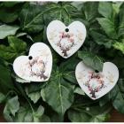 10 étiquettes mariage coeur "love" motif cerf 