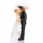 Figurine de mariage "Un Baiser sous la pluie"
