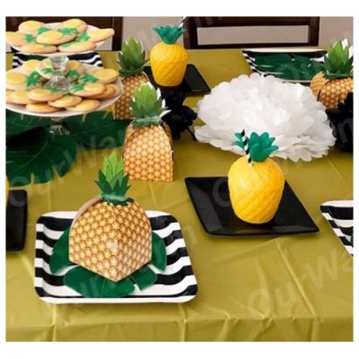 Decoration Mariage  - Bote  drages Ananas en carton x5 : illustration