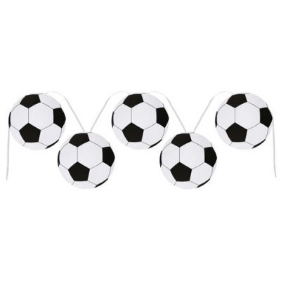 Dcoration de Fte, Anniversaire, Mariage, Baptme  - Banderole ballons de foot : illustration