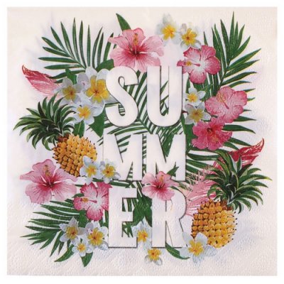 Mariage thme exotique tropical  - 20 serviettes en papier 