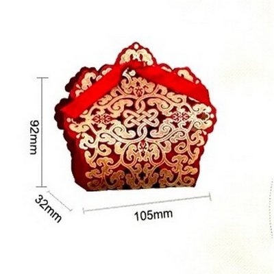 Dcoration de Table Mariage  - 10 botes  drages chic rouge et or  : illustration