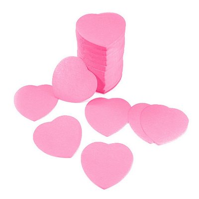 ARCHIVES  - Confettis coeur rose en papier - 100 g : illustration