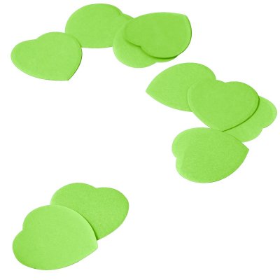 Confettis de table  - Confettis coeur vert anis en papier - 100 g : illustration