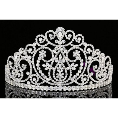 Bijoux de Mariage  - Diadme Mariage Couronne de Miss Argent Cristal 
