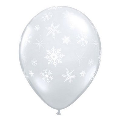 Dcoration de Salle de Mariage  - Ballon Mariage Flocon de Neige Blanc (lot de 5) : illustration