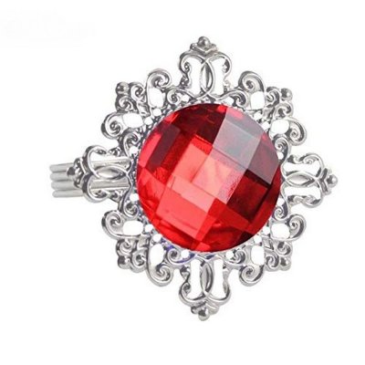 Mariage thme conte de fe  - Bague Diamant Rouge Ronds de Serviette de Table Dcoration ... : illustration