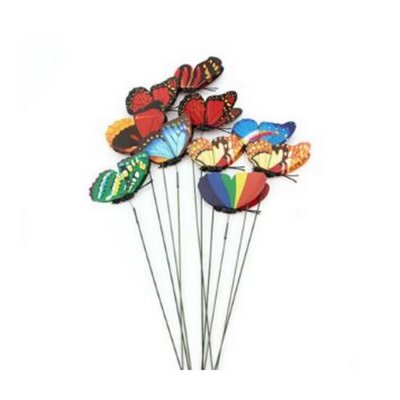 Décoration de Table Mariage  - Papillons multicolores sur tige 24 cm Décoration Mariage ... : illustration