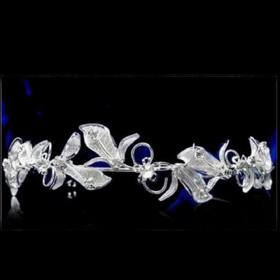 Serre-tte Mariage  - Serre-tte Diadme Mariage Argent Rhodi Cristal Clair  : illustration