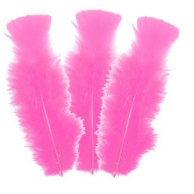 Mariage thme plume  - Plumes Rose 8  15 cm ( lot de 32 ) Dcoration Mariage : illustration