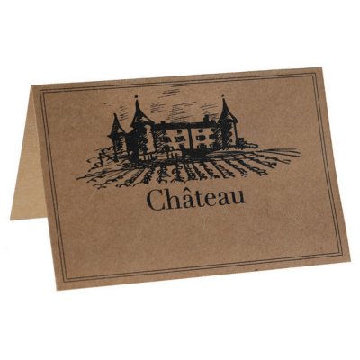 Mariage thme vin et vigne  - 10 marque-places viticole en carton thme vin : illustration