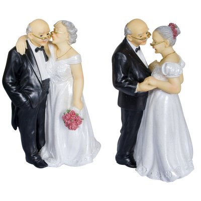 Figurine Mariage Noces d'Or  - Figurine de mariage Couple de maris 