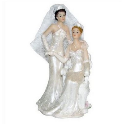 Decoration Mariage  - Figurine de Mariage Couple de Mariées Femmes 13cm : illustration