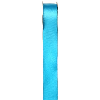 Noeuds, rubans Mariage  - Ruban satin double face turquoise 6 mm x 25 mètres : illustration