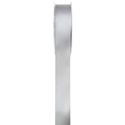 Decoration Mariage  - Ruban satin gris / argent 6 mm x 25 mètres : illustration