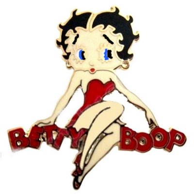 Bijoux de mariage : broches  - Broche Femme Bijoux Plaqu Or Betty Boop Pose Robe ... : illustration