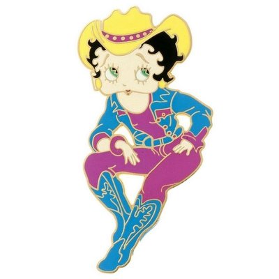 Bijoux de Mariage  - Broche Femme Plaqu Or Betty Boop Western Country : illustration