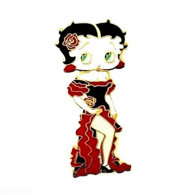 Bijoux de Mariage  - Broche Femme Plaqu Or Betty Boop Flamenco Rouge : illustration