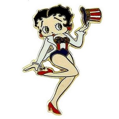 Bijoux de Mariage  - Broche Bijoux Femme Plaqu Or Betty Boop Magicienne : illustration