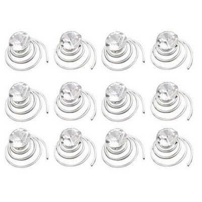 Bijoux de Mariage  - Spirales Cheveux Twister Argent Accessoires Mariage ... : illustration