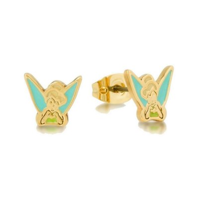 Pour Enfant d'honneur  - Boucles d'oreilles plaqu-or Fe Clochette : illustration