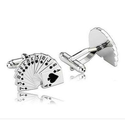 Mariage et Accessoires  - Boutons de Manchette  Carte  Jouer Poker Ton Argent : illustration