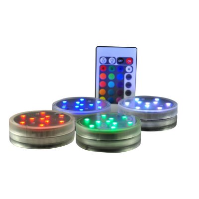 Bougie Led  - 1 Socle  Bougie Led submersible multicolore avec ... : illustration