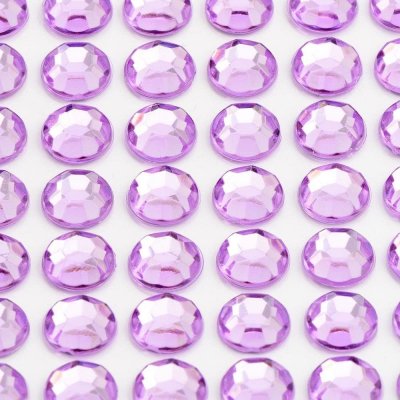 Dcoration de Baptme  -  100 strass auto-collant rond 4 mm lilas : illustration