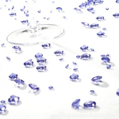 Decoration Mariage  - Diamant décoratif lavande 10 mm par 500 : illustration