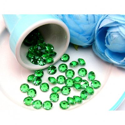 Dcoration de Table  - Diamants De Table Vert Emeraude 10 mm Dco Mariage ... : illustration